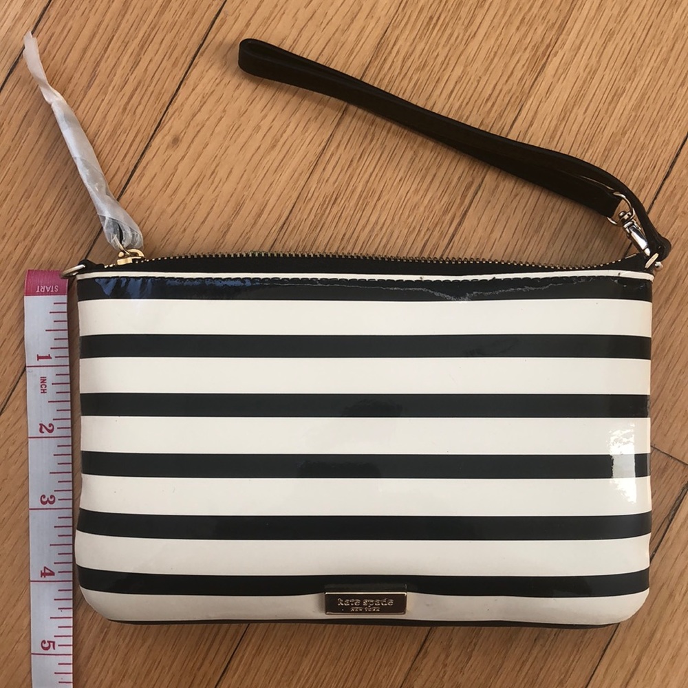 Kate Spade Striped Wristlet NWOT
